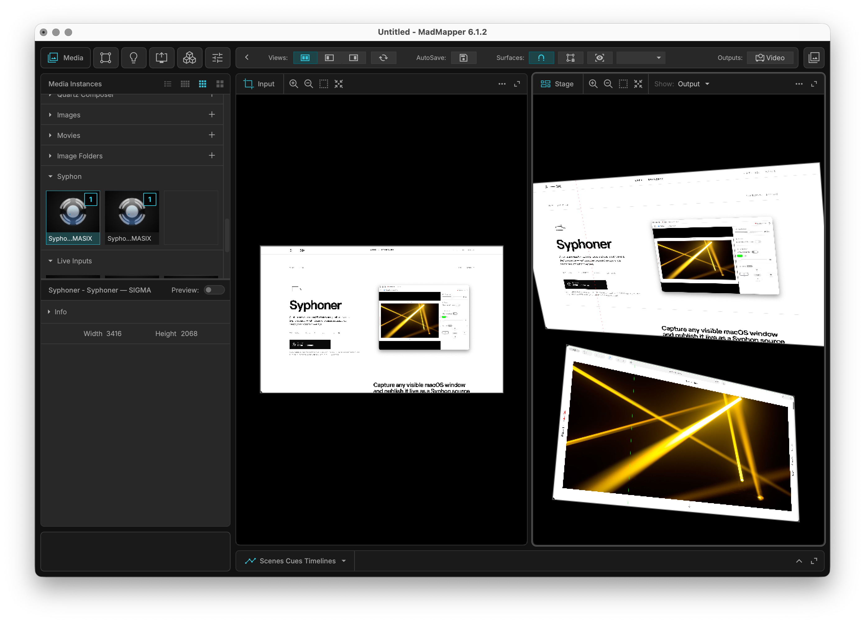 Multiple streams in MadMapper